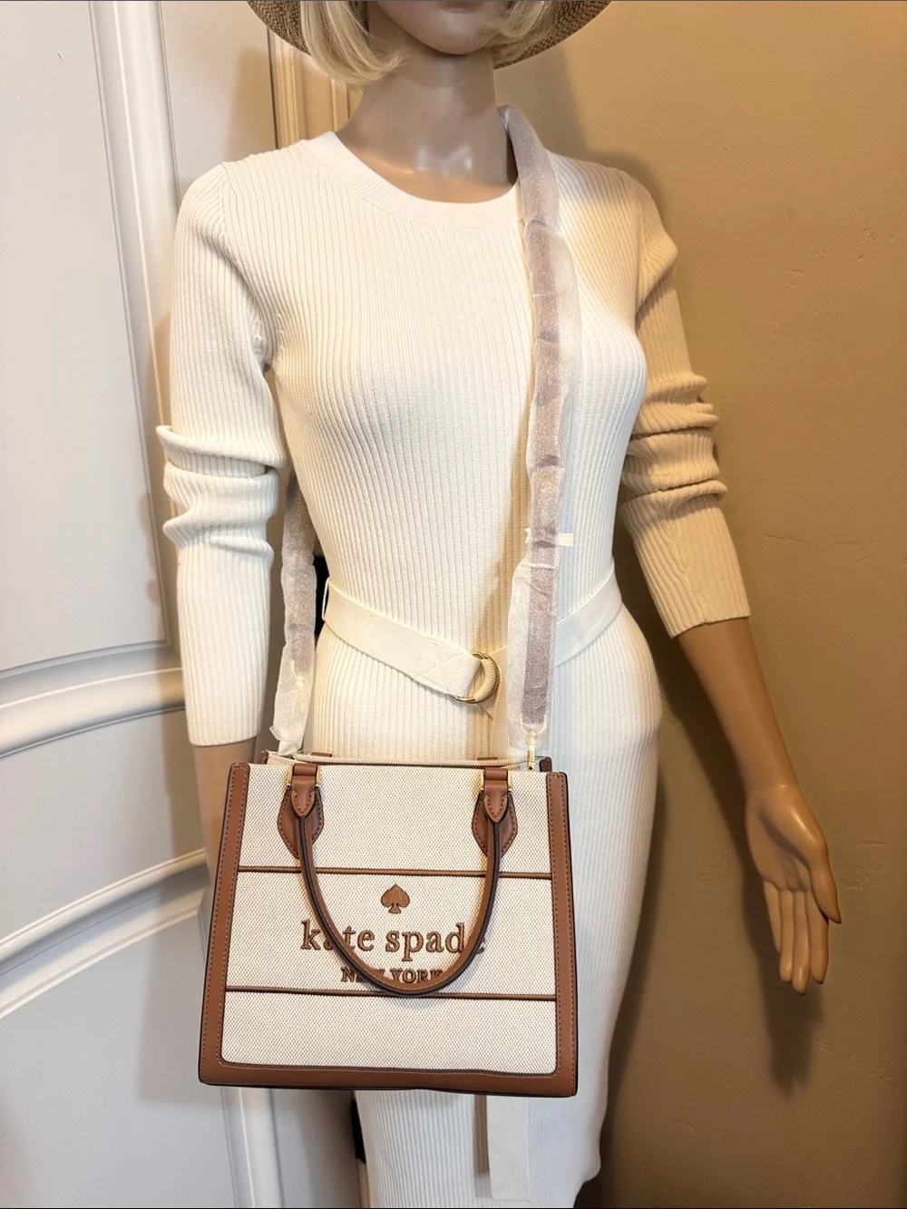NEW✨NEW✨Kate Spade Ellie Small Tote Warm Gingerbread Canvas Satchel